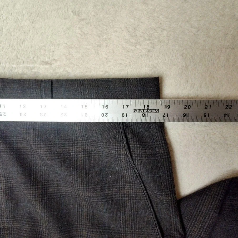 Banana Republic Pants Mens 36x30 Brown Glen Plaid Slim Tailored Dress Flat Front